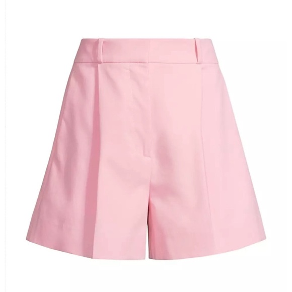 REBECCA TAYLOR COTTON SUITING TAILORED SHORTS PAILE ORCHID SIZE 0 - Picture 1 of 7